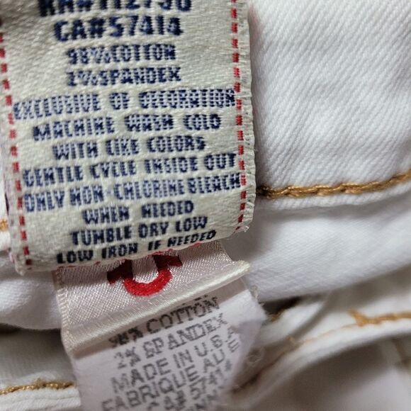 Vtg True Religion Womens 28×33 Skinny Jeans Flap Pockets Thick Stitch Low Raise - Picture 6 of 13